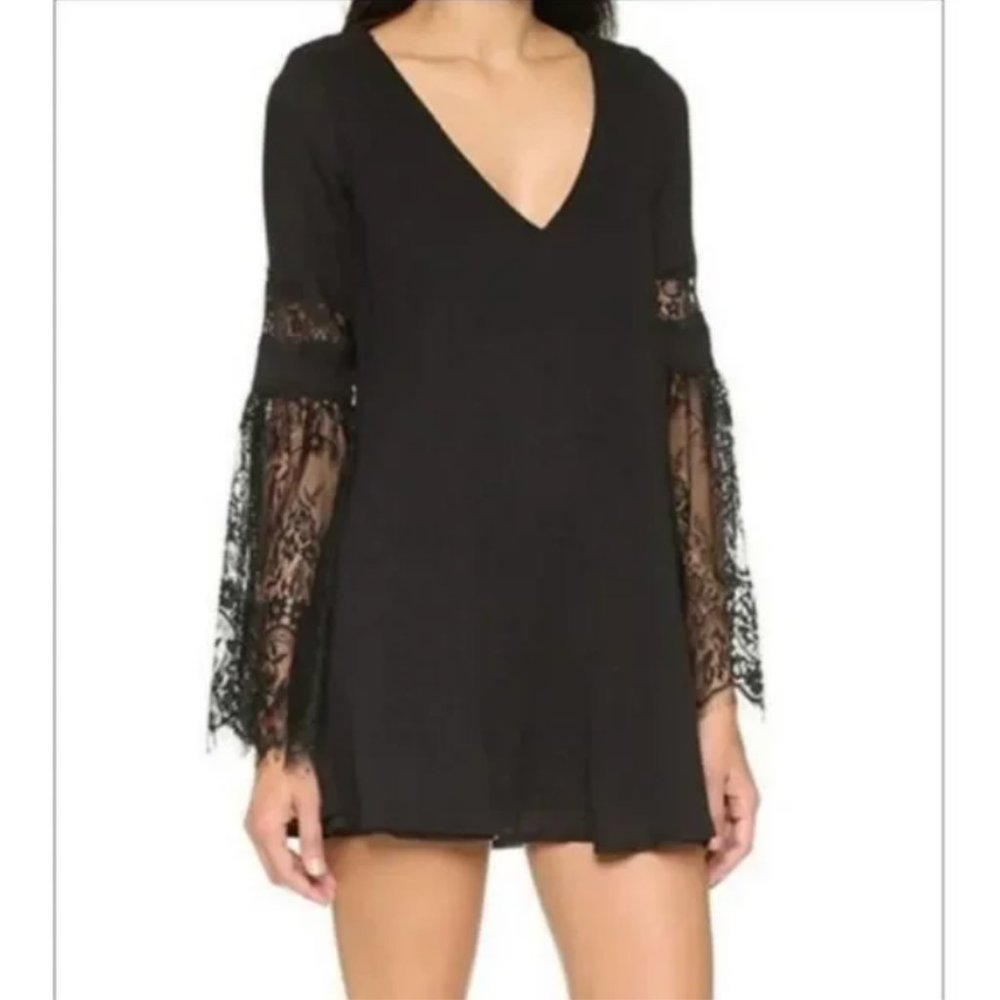 L*Space Swimwear Burning Sun Tunic Black S